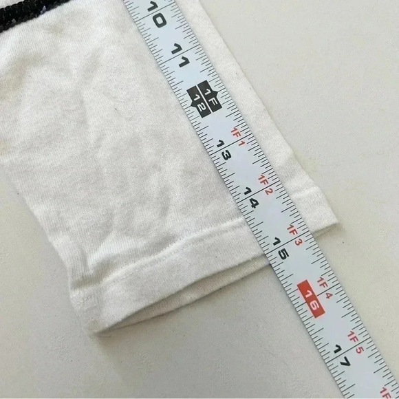 PINK Victoria’s Secret Sequin Top 3/4 Sleeve Baseball Tee White Black  Size XS - Picture 12 of 16